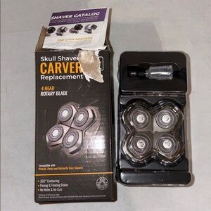 Skull Shaver Carver PRO 4 Head Replacement Hypo-Allergenic Electric Razor Blade
